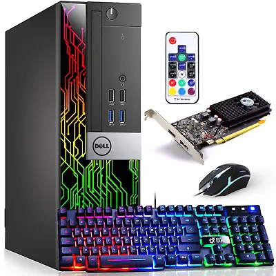 Dell RGB Desktop I5-6500 Gaming PC AMD / NVIDIA GT 32GB Ram 1TB SSD 2TB HDD WiFi • $234.99