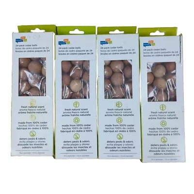 NEW (4) Natural Cedar Blocks Wood Balls  For Clothes Storage / Air Freshener • $24.95