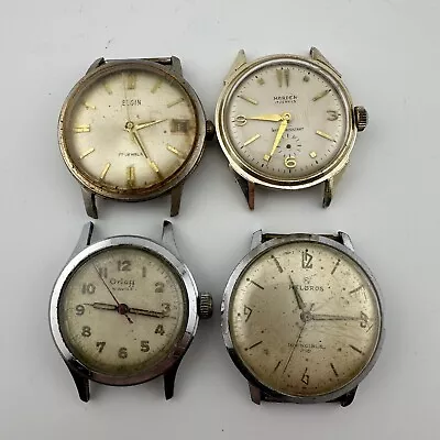 Vintage Men's Mechanical Watch Lot - ELGIN HELBROS MARDEN ORLOFF - AS IS • $10
