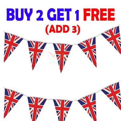 Union Jack Flag Bunting  Union Jack Bunting Flags Banner Party Decor UK • £3.49