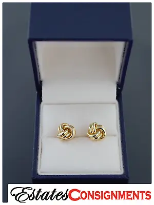 $1475 • Buy Tiffany & Co 18k Yellow Gold Love Knot Earrings