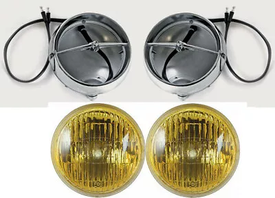 NEW! 1965 - 1966 - 1967 Mustang GT Fog Light Lamps Housings Amber Bulbs Set Of 2 • $117.90