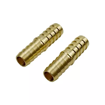 2PCS - 1/2  Hose Barb Mender Union Splicer Brass Fitting Gas Fuel Water • $10.08