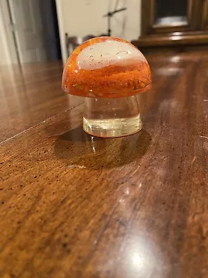 Vtg Lucite Acrylic Resin Mushroom Paperweight W Coral • $15.30