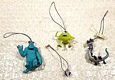 Disney Monsters Inc. Set Of 4 Mini Christmas Tree Ornaments With Built In Hangs • $9.99