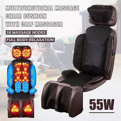 Massage Chair Cushion 16 Nodes Heat Vibration Functions For Home Office More • $129.99