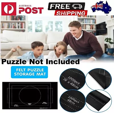 Hot! Jigsaw Puzzle Storage Mat Roll Up Puzzle Felt Storage Pad Up To 1500 Pieces • $16.99