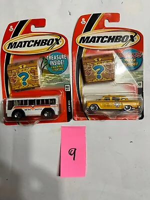 LOT Matchbox 2005 Checker Taxi #4 & City Bus #18 W/Treasure Inside • $14.99