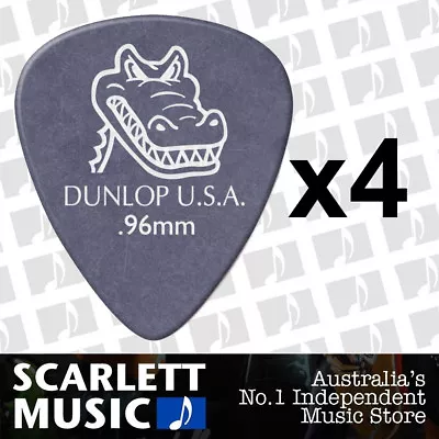 $3.95 • Buy 4 X Jim Dunlop Gator Grip 417R 0.96MM Gauge Guitar Picks *NEW* Plectrums Blue