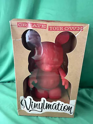 NEW Disney Vinylmation Create Your Own Mickey Mouse 9  Red Large (BOX HAS WEAR) • $79.99