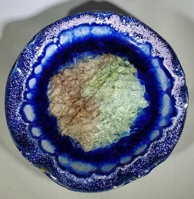 Spectacular Signed Pottery Plate In Multiple Colors With Mosaic In The Middle • $12.95