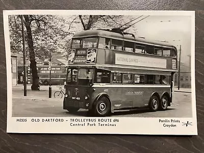 Old Dartford - Trolleybus Route 696. Picture Postcard. Pamlin Print Collection. • £1.79