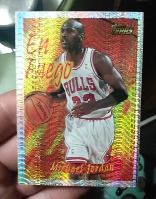 Michael Jordan 1996-97 Topps En Fuego Seasons Best #1 Holo Card (Surface Issue) • $70