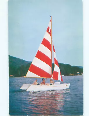 Pre-1980 CATAMARAN SAILBOAT Adirondacks - Lake George New York NY AE4218 • $2.99