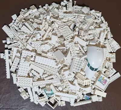 LEGO Bulk Lot 1kg Assorted White Bricks 300+ Pieces Parts Bricks Creative Play • $29