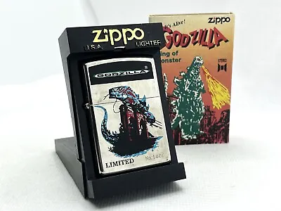 Auth ZIPPO 1998 Limited Edition GODZILLA Dynamic Model Lighter W Case No. 1466 • £126.51