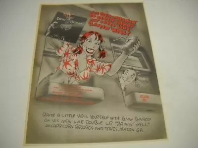 ELVIN BISHOP Sexy Cartoon Redhead Feels Like RAISIN' HELL 1977 Promo Poster Ad • $12.95