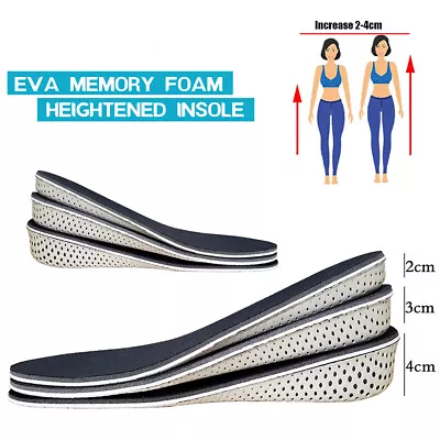 Shoe Cushion Foam Insoles For Women Men Invisible Height Increase Heel Lift Tall • $5.94