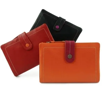 Ladies Leather Soft Tabbed Bi-Fold Purse/Wallet By Visconti; Mimi Gift Boxed • $48.73