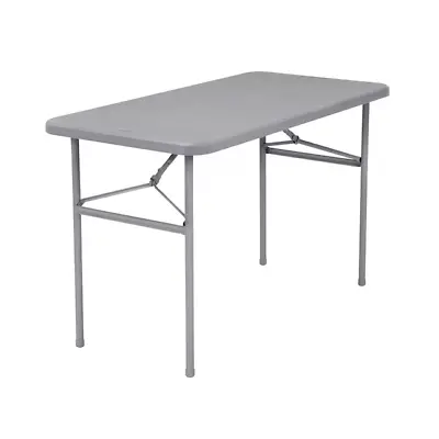 $65.89 • Buy Indoor Rectangle Resin Gray Folding Banquet Table (4-Person),Practical Table