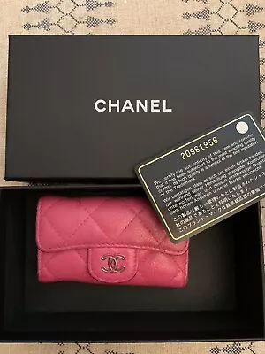 $450 • Buy Chanel Key Holder Caviar Pink