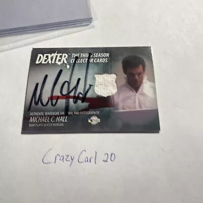 Breygent DEXTER MICHAEL C. HALL AS DEXTER MORGAN AUTOGRAPH COSTUME CARD D3AC-MCH • $150