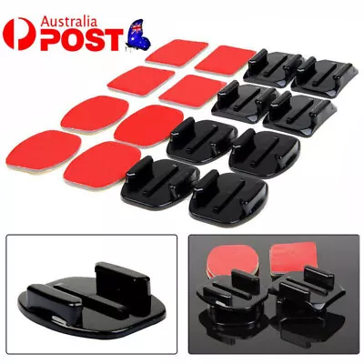 8pcs Flat Curved Adhesive Mount Helmet Accessories For Gopro Hero 8/7/2 /3+/6/5 • $12.25