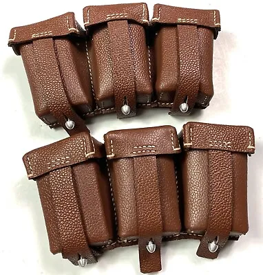 Wwii German K98 98k Rifle Ammo Pouches Pair-brown 1st Pattern • $47.96