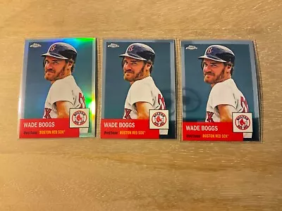 2022 Topps Chrome Platinum Anniversary Wade Boggs Refractor & Base 3 Card Lot • $5.75