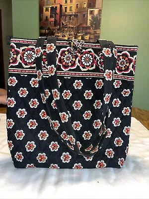 Vera Bradley Large Black Pirouette  Tote Bag/Purse Toggle Closure Shoulder Strap • $15