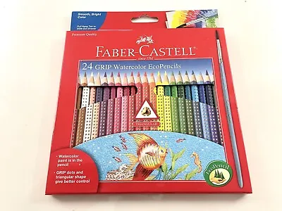 Faber-Castell 24 Grip Watercolor EcoPencils W/ Brush Art Painting Drawing • $9.99