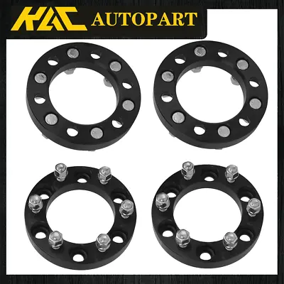 $69.99 • Buy 4 Pcs Wheel Spacers Adapters 6x5.5 To 5x5.5 Thick 1“ Cb 108mm Stud M14x1.5 Black