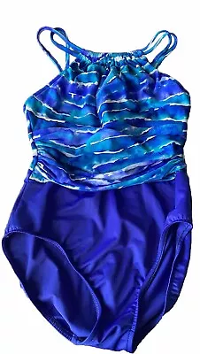 Magicsuit Bathing Suit Swim One Piece Underwire Blue Watercolor  12 • $24.99