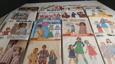 $24 • Buy Lot Of 16   SEWING PATTERNS  Simplicity  Girl- Kids- Sizes 2 Thru 10