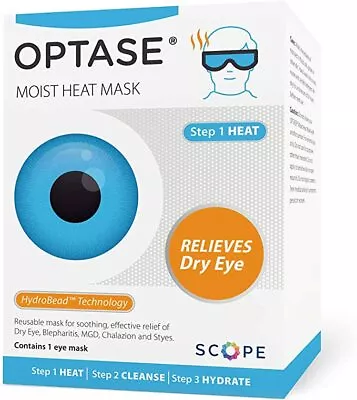 £8.54 • Buy 1x Optase Moist HEAT Mask For Blepharitis MGD Dry Eye RECOMMENDED BY OPTICIANS