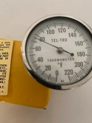 VINTAGE TEL TRU Stainless Steel 220 Degree THERMOMETER  • $33.90