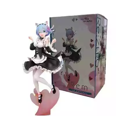Maid Blue Hair Cat Ears Cute Girl Skirt Anime Girl Figure Action Figure Adult  • $50.91