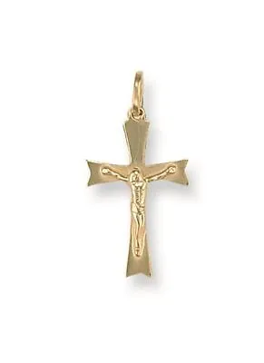 Crucifix Pendant 25mm Yellow Gold • £95.08