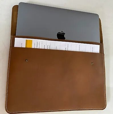 MacBook Pro/Air 13' 14' Leather Laptop Sleeve Genuine Leather Laptop CaseAU • $79.90