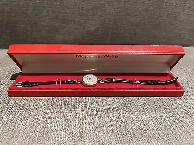 Vintage 9ct Gold Manual Ladies Mappin & Webb Watch 375 Case Original Box • £100