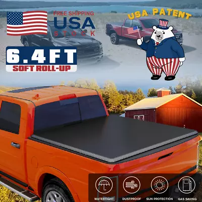 6.4ft Bed Tonneau Cover For 2019-2024 Ram 1500 New Body Soft Roll-up Vinyl • $99