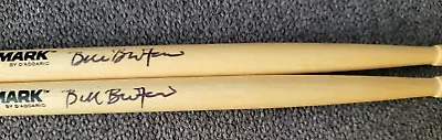 $60 • Buy Bill Bruford Promark SD4W Signed Autographed Pair Drumsticks Yes King Crimson