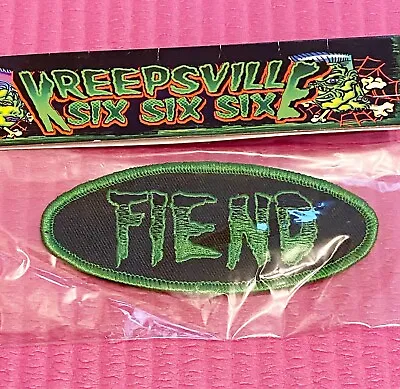 Fiend Iron On Patch Green Misfits Punk Goth Horror Rockabilly Gift New In Packet • £2.50