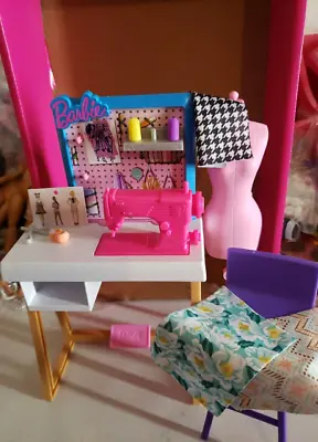 Furniture Barbie Doll Fashion Designer Sewing Desk Accessory Lot For Diorama • $17.99