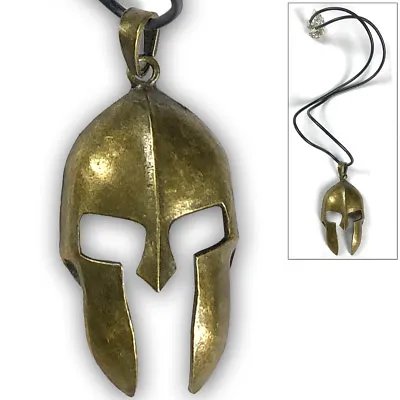 300 Movie Spartan Helmet Necklace Molon Labe Greek Warrior Race Pendant Charm • $9.95