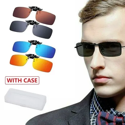 Unisex Clip On Sunglasses Polarized Flip Up Eye Glasses Spectacles Anti Glare US • $7.90