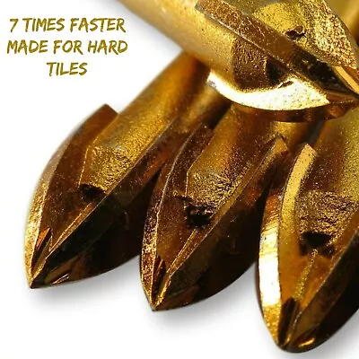 8mm Hex Tile Drill Marble Granite Porcelain Titanium Coated Tile Hole Cutters • £3.89