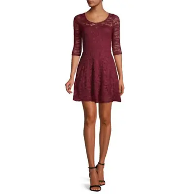  Material Girl Lace Illusion Skater Dress $49.50 # 10A 1596 Blm • $1.63