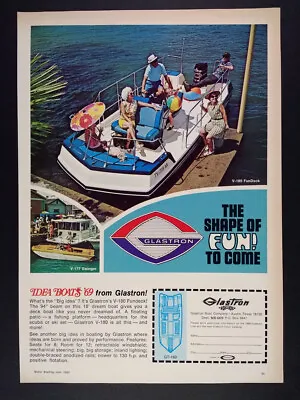1969 Glastron V180 FunDeck & V177 Swinger Boats Vintage Print Ad • $9.99