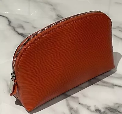 Louis Vuitton Orange Epi Leather Pochette Cosmetic Pouch PM • £259.99